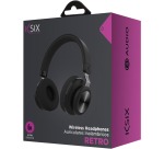 Ksix casque à écouters sans fil, avec microphone intégré, temps de jeu: 6 heures, noir