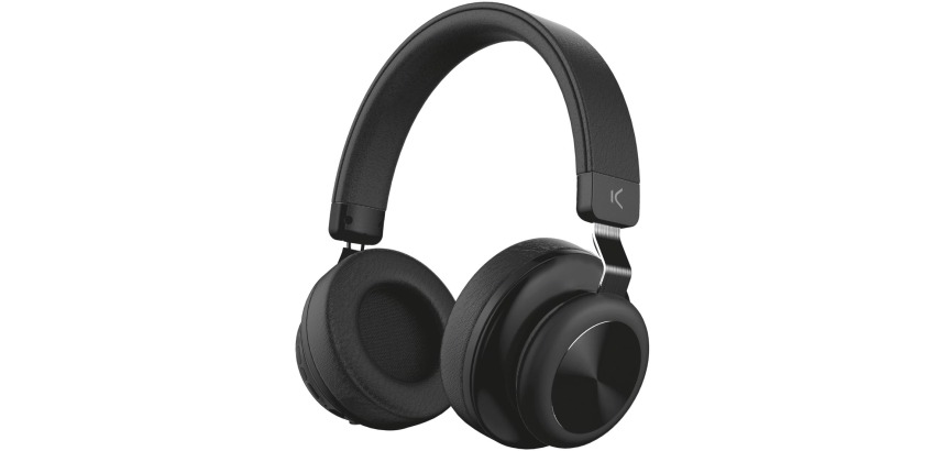 Ksix casque à écouters sans fil, avec microphone intégré, temps de jeu: 6 heures, noir