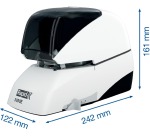 Rapid agrafeuse electrique R5080e, 80 feuilles, blanc/noir