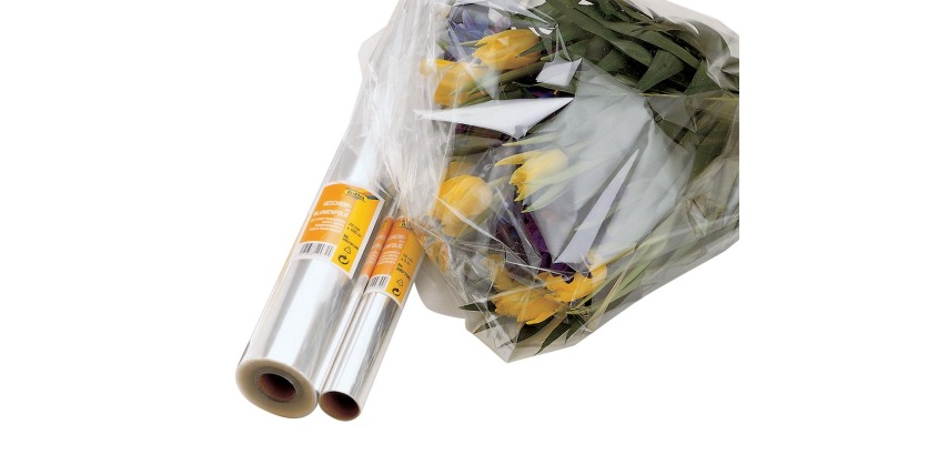 Film fleuriste pour emballage cadeau, sur rouleau