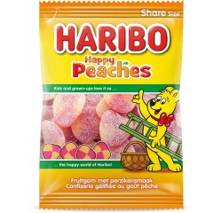 Haribo snoep perziken, zak van 185 g
