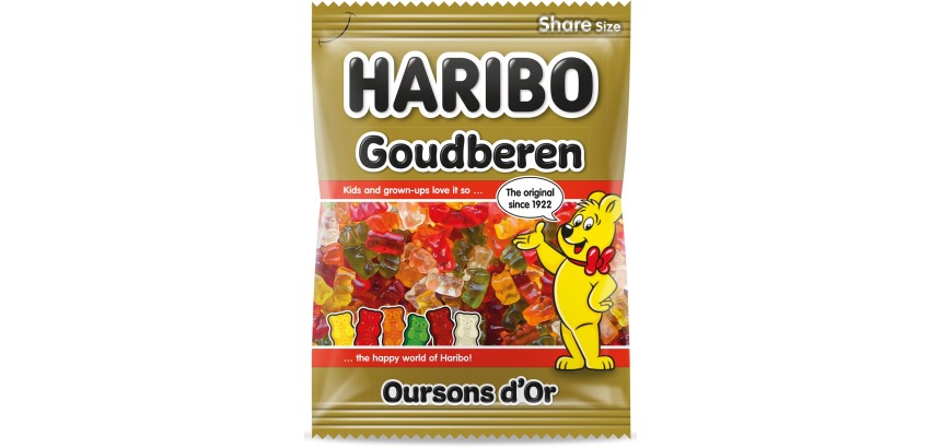 Haribo bonbons Oursons d'Or, sachet de 185 g