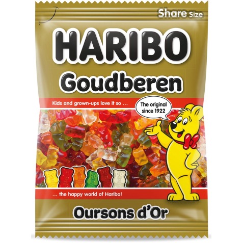 Haribo bonbons Oursons d'Or, sachet de 185 g