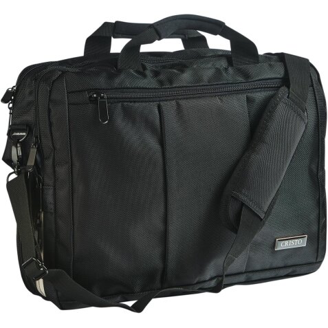 Cristo Portable sac informatique pour ordinateurs portables de 15 pouces, 2-en-1, noir