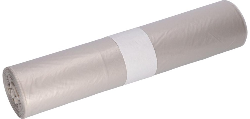 Deiss sac à ordures, ft 70 x 110 cm, transparent, LDPE, rouleau de 25 pièces