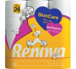 Papier toilette triple épaisseur Renova Skin Care Purissimo- 24 rouleaux de 200 feuilles