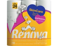 Toilettenpapier dreilagig Renova Skin Care Purissimo- 24 Rollen mit 200 Blättern