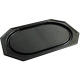 Cateringschaal, uit gerecycleerd PET, ft 35 x 25 cm, zwart, pak van 10 stuks