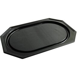 Plateau traiteur, en PET recyclé, ft 35 x 25 cm, noir, paquet de 10 pièces