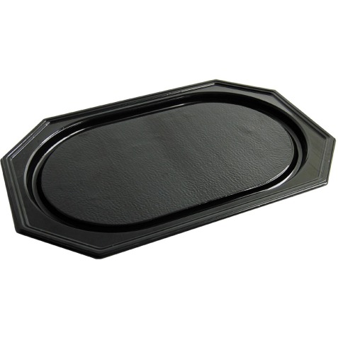 Plateau traiteur, en PET recyclé, ft 45 x 30 cm, noir, paquet de 10 pièces