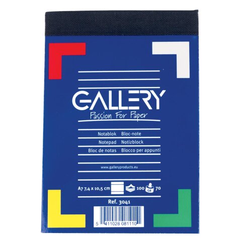 Gallery carnet de notes, ft A7, ligné, 60 g/m²