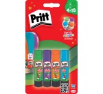 Pritt plakstift Fun Colors 10 g, blister van 4 stuks