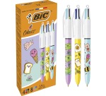 Bic 4-Color Kawai Ballpoint Pen, box of 12 pieces, assorted