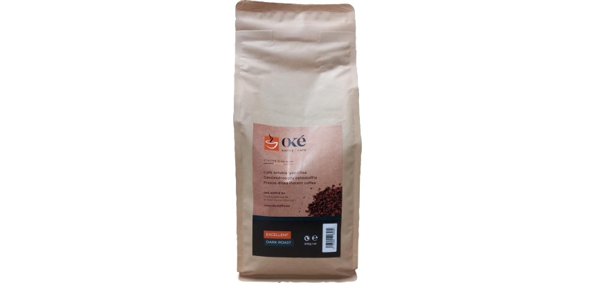 Oké Instant Coffee Excellent Dark Roast, 500 gram package