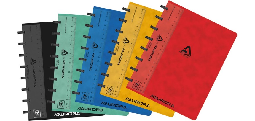 Cahier ADOC Classic A5 carreau 5x5mm 144 pages 90g assorti