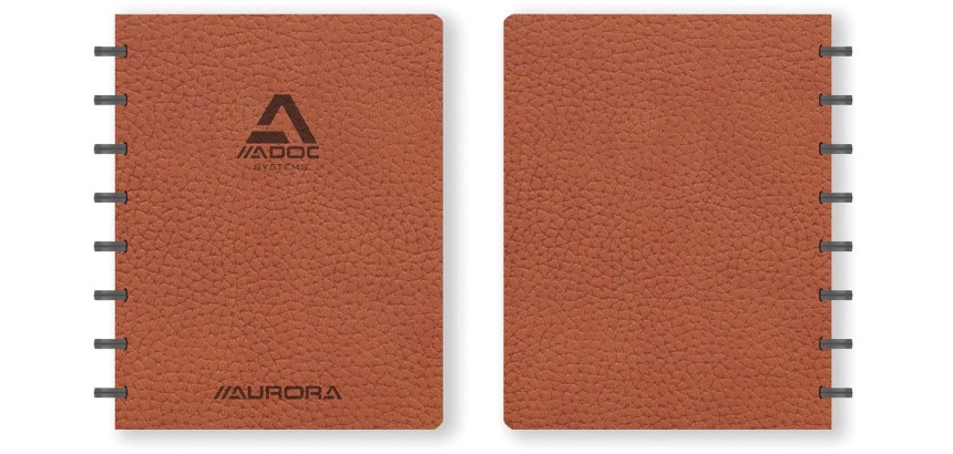 Schrift Adoc Business A5 ruit 5x5mm 144 pagina's 90gr bruin