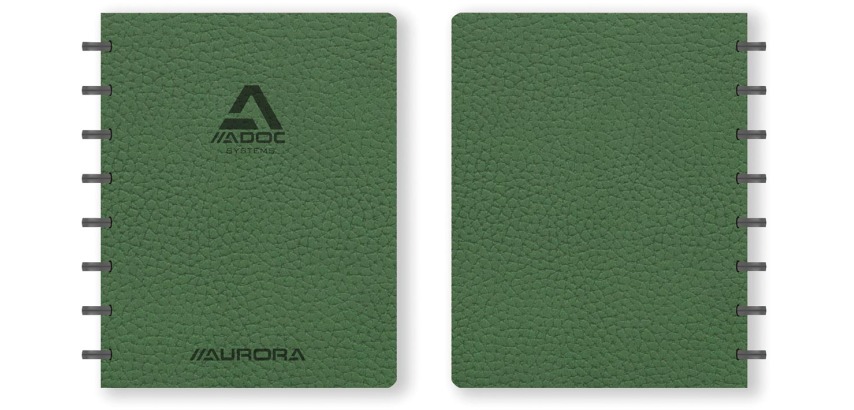 Schrift Adoc Business A5 ruit 5x5mm 144 pagina's 90gr groen
