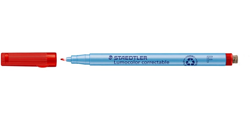 Staedtler Lumocolor erasable marker, line width: 0.6 mm, red