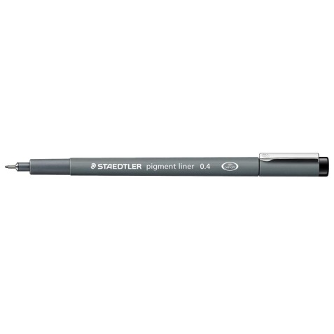 Staedtler pigment liner fineliner, pointe ronde, largeur de trait 0,4 mm, noir