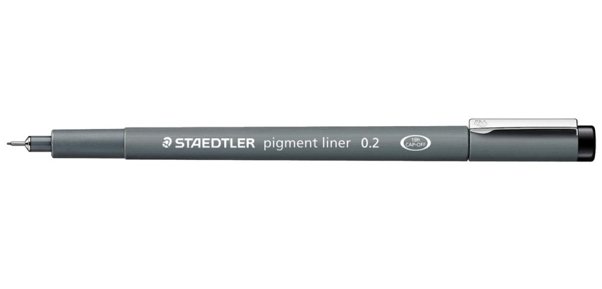 Staedtler pigment liner fineliner, pointe ronde, largeur de trait 0,2 mm, noir