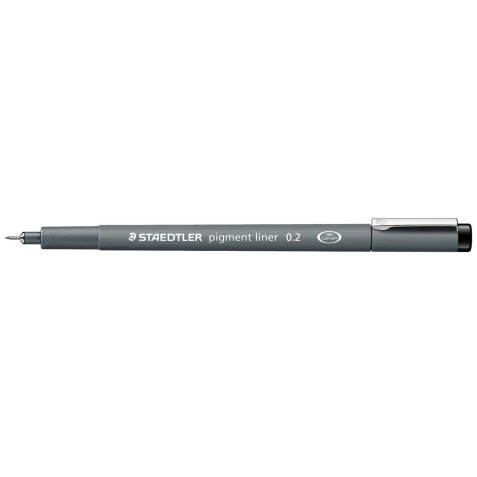 Staedtler pigment liner fineliner, pointe ronde, largeur de trait 0,2 mm, noir