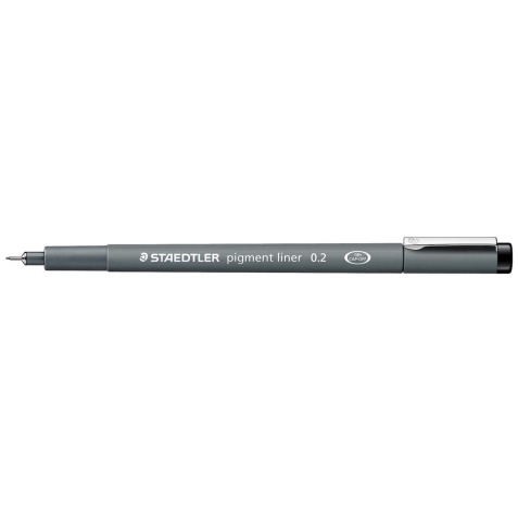 Staedtler pigment liner fineliner, ronde punt, schrijfbreedte 0,2 mm, zwart