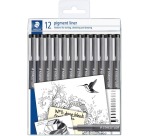 Staedtler Pigment Fineliner 308 black set 12 line widths