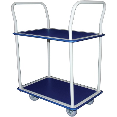 Safetool chariot utilitaire avec 2 plateaux, ft 61 x 91 x 99,5 cm