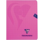 Clairefontaine Mimesys-Heft für DIN A5, 72 Seiten, Umschlag aus PP, kariert 10 mm, sortierte Farben