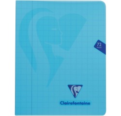 Clairefontaine cahier mimesys pour ft A5, 72 pages, couverture en PP, quadrillé 10 mm, couleurs assorties