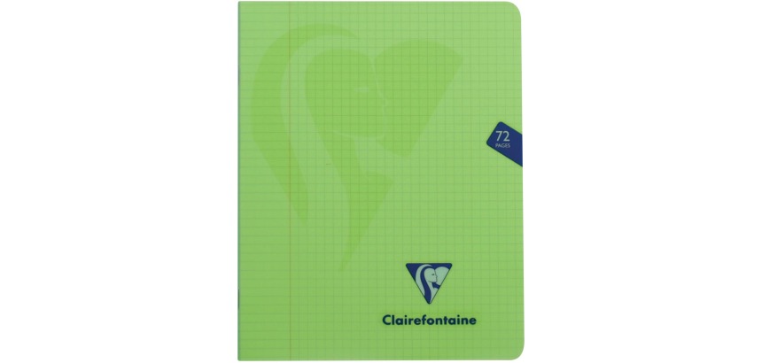 Clairefontaine cahier mimesys pour ft A5, 72 pages, couverture en PP, quadrillé 5 mm, couleurs assorties