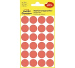 Etiket Avery 3004 rond 18mm rood 96 stuks