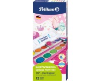 Pelikan boîte de couleurs gouaches 735/K12V, rose pailleté, 12 godets