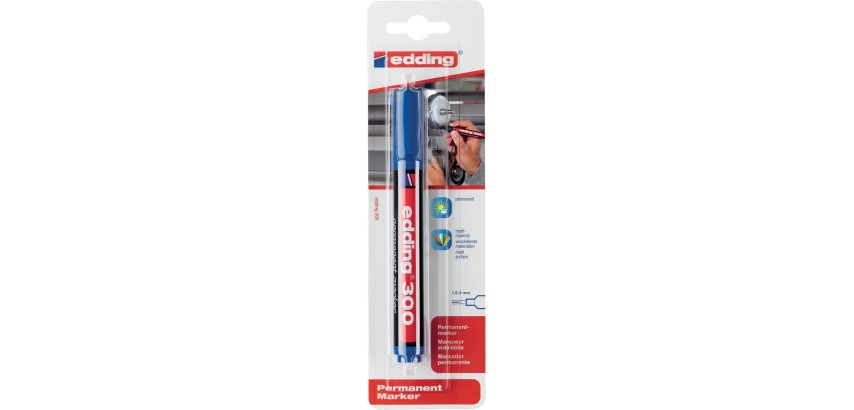Edding 300 Marker Rundspitze 1,5-3mm Blau