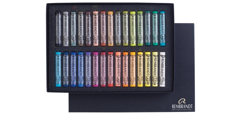 Rembrandt softpastels, doos met 30 pastels