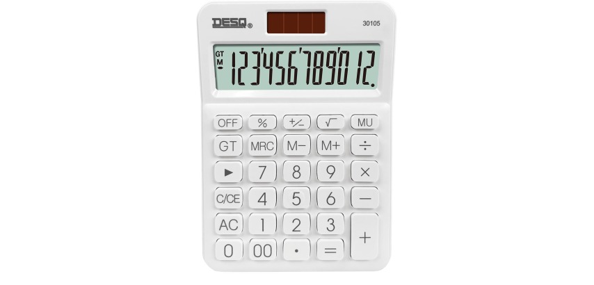 Desq bureaurekenmachine 30105, wit