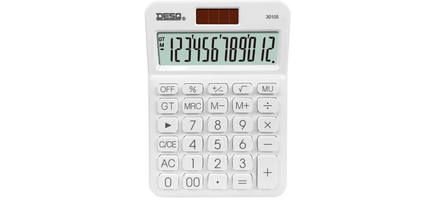 Desq desktop calculator 30105, white