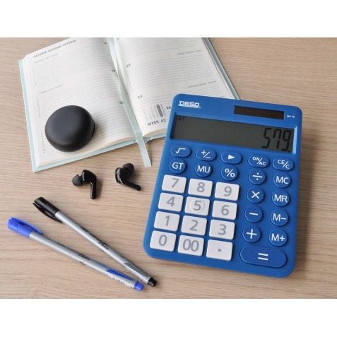 Desq calculatrice de bureau New Generation XLarge, bleu foncé