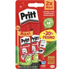 Bâton de colle Pritt Original 43g blister 2 pièces Promo
