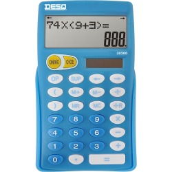 Desq bureaurekenmachine primair onderwijs 30200, blauw