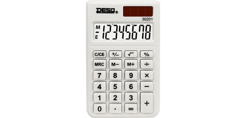 Desq calculatrice de poche 30201, blanc