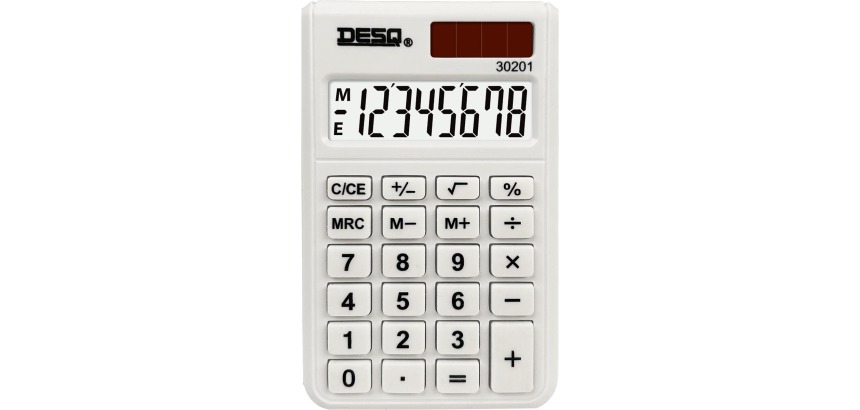 Desq calculatrice de poche 30201, blanc