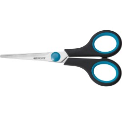 Westcott ciseaux Softgrip 14 cm, anneaux symmétriques, bleu/noir