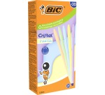 Bic balpen Cristal Medium pastel, doos van 20 stuks, assorti
