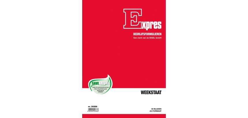 Sigel Expres Wochenpläne, DIN A4, Niederländisch, 50 Blatt