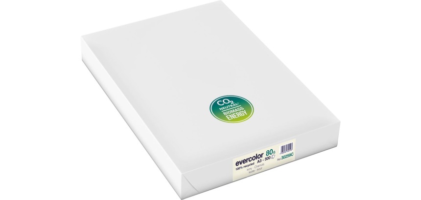 Clairefontaine Evercolor recycled color paper, A3, 80gsm, 500 sheets, ivory
