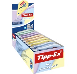 Tipp-Ex Mini Pocket Mouse pastel, boîte de 10 pièces, assorti