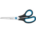 Westcott ciseaux Easygrip, ft 20,4 cm, droite en gauche, bouts pointus, inox, bleu/noir, blister de 1 piè