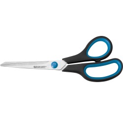 Westcott schaar Softgrip 20,4 cm, asymmetrische ogen, blauw/zwart