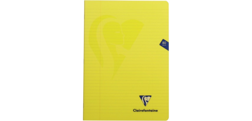 Clairefontaine cahier mimesys pour ft A4, 80 pages, couverture en PP, ligné, couleurs assorties